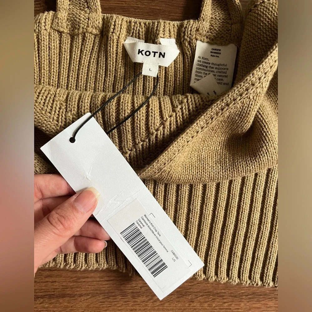 KOTN Tan Ribbed Tank Top - Picture 5 of 10